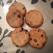 Cookies raisins secs, noix et noisette